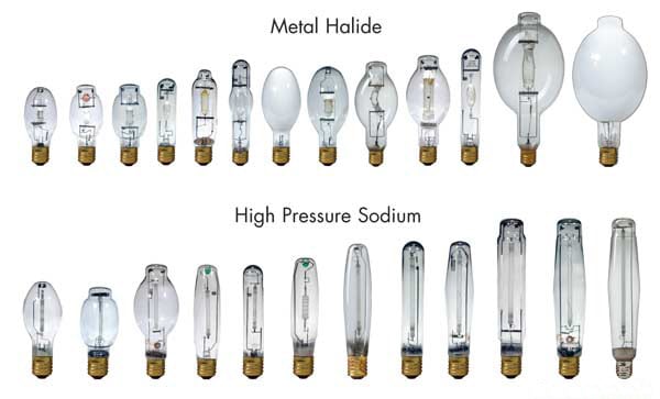 high pressure sodium bulb VS metal halide lamp