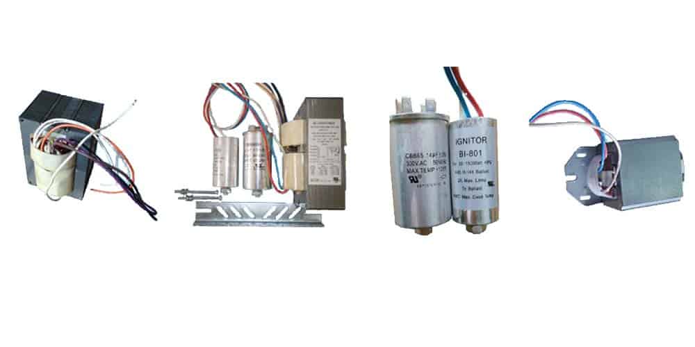 HPS MH ballasts with capacitor and ignitor bracket kits